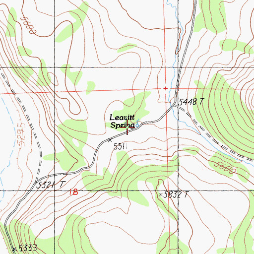 Topographic Map of Leavitt Spring, CA