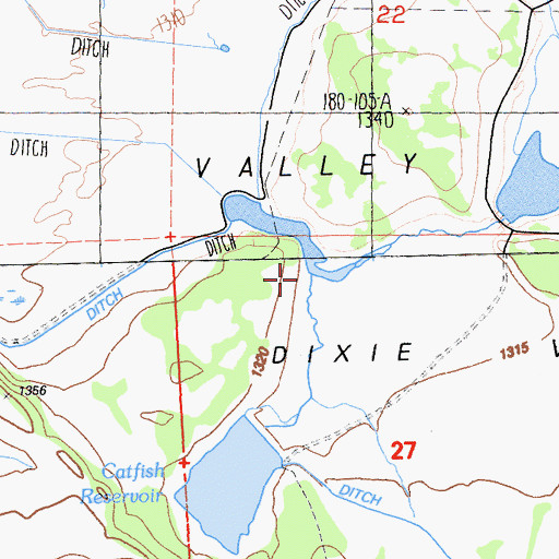 Topographic Map of Russell Dairy Creek, CA