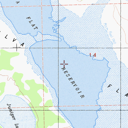 Topographic Map of Silva Flat, CA