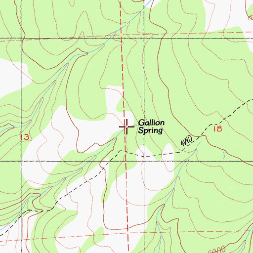 Topographic Map of Gallion Spring, CA