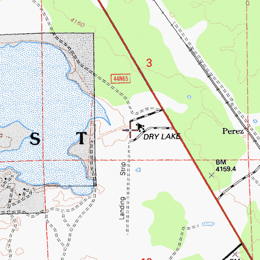 Topographic Map of Dry Lake Forest Service Station, CA