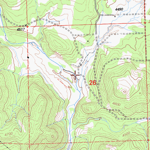 Topographic Map of Swanson Canyon, CA