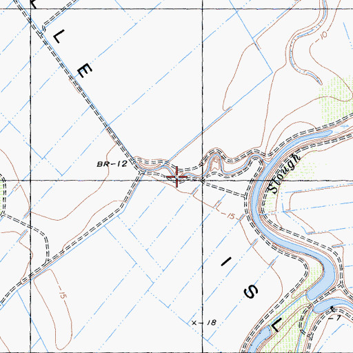 Topographic Map of Beaver Slough, CA