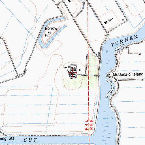 Topographic Map of Holt Union School (historical), CA