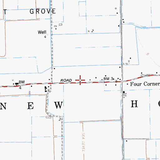 Topographic Map of New Hope School (historical), CA