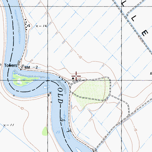 Topographic Map of Turner Slough (historical), CA