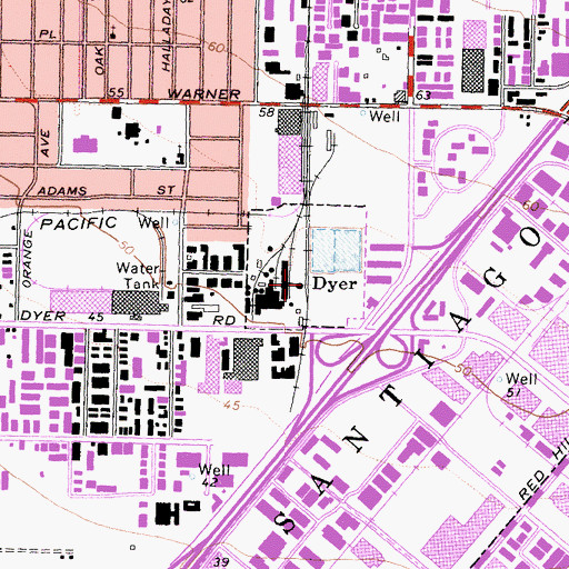 Topographic Map of Dyer, CA