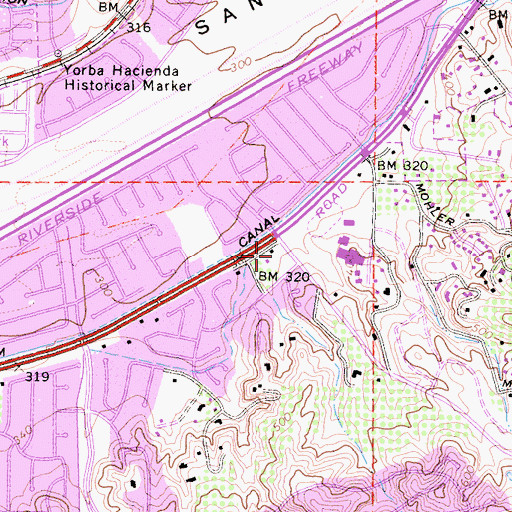 Topographic Map of Peralta School (historical), CA