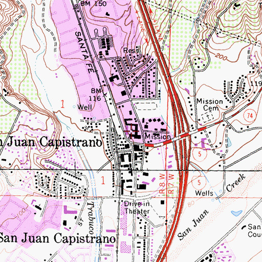 Topographic Map of Sajirit, CA