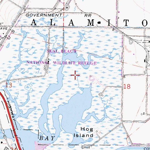 Topographic Map of Seal Beach National Wildlife Refuge, CA