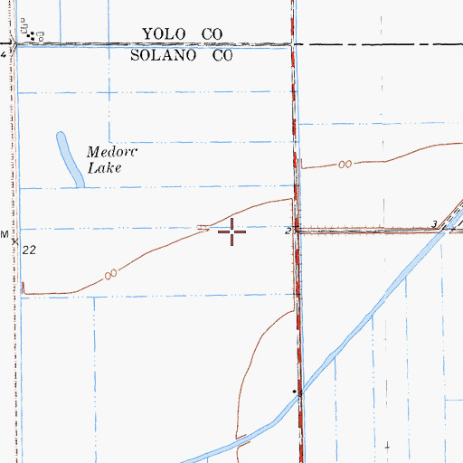 Topographic Map of Little Medora Lake (historical), CA