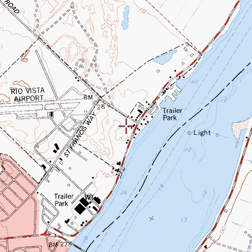 Topographic Map of Newtown, CA
