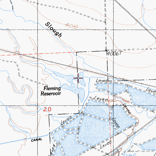 Topographic Map of Fleming Reservoir, CA