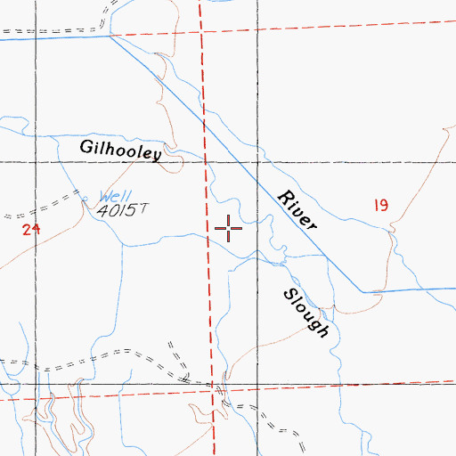 Topographic Map of Gilhooley Slough, CA