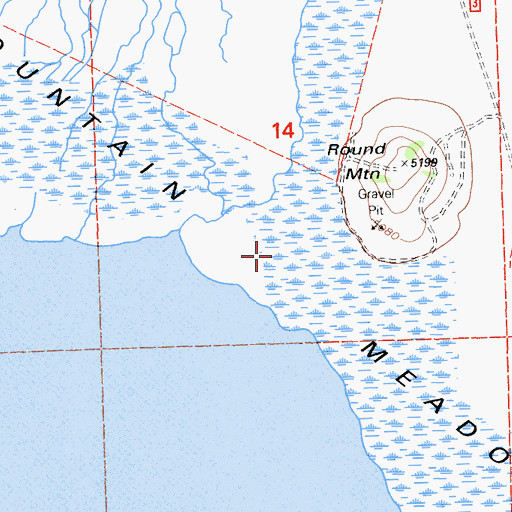 Topographic Map of Mountain Meadows, CA