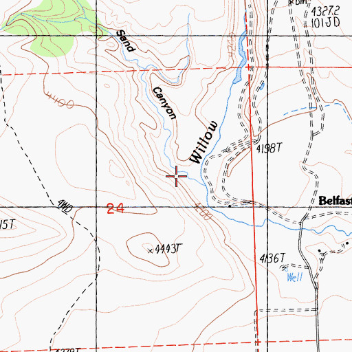 Topographic Map of Sand Canyon, CA