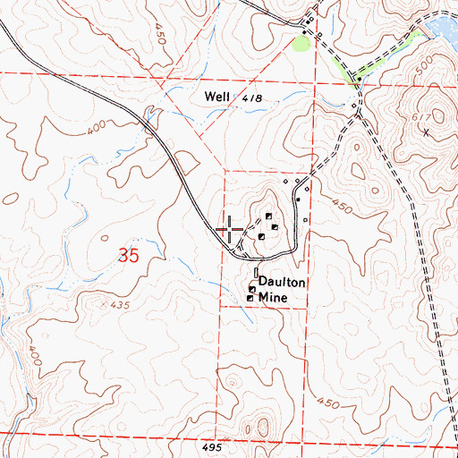 Topographic Map of Buchanan Mine, CA