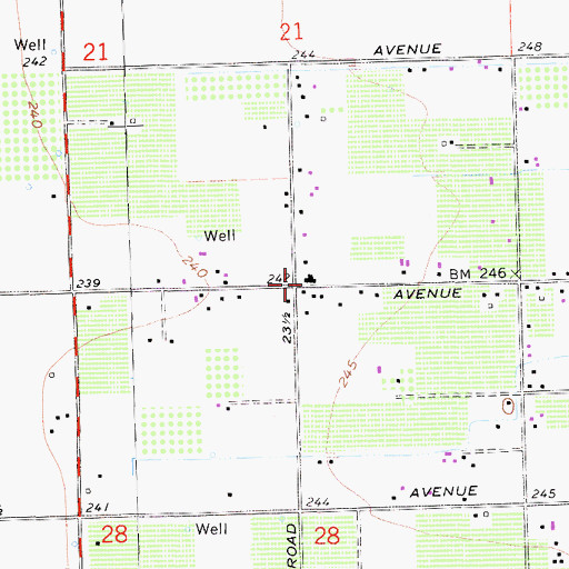 Topographic Map of Howard School (historical), CA