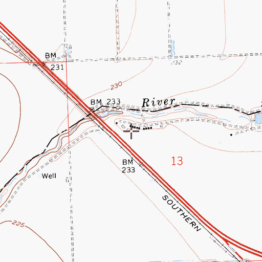 Topographic Map of Sierra Vista, CA