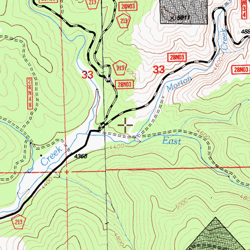 Topographic Map of Lights Creek Guard Station (historical), CA