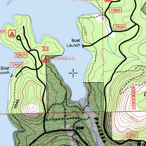 Topographic Map of Oats Meadow, CA