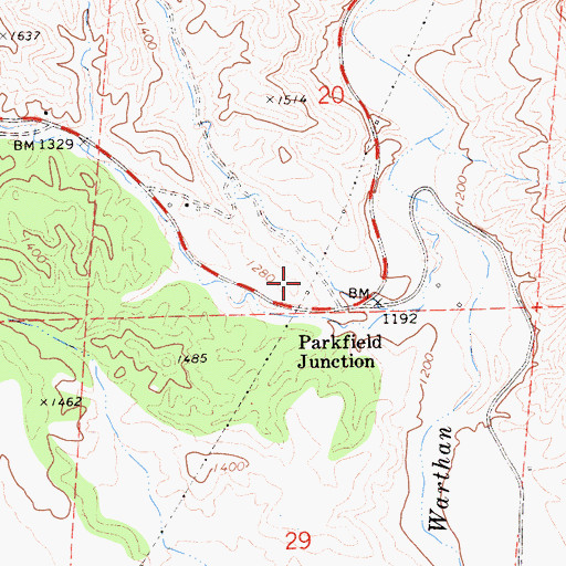 Topographic Map of Boone Cabin (historical), CA