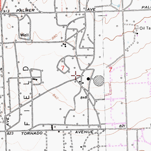 Topographic Map of Camp 7-C (historical), CA