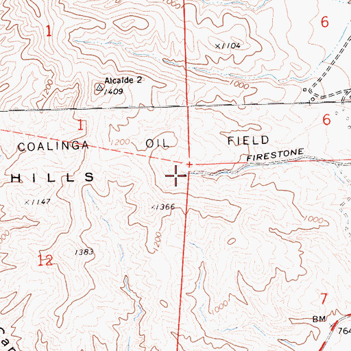Topographic Map of Coalinga Sulphur Baths (historical), CA