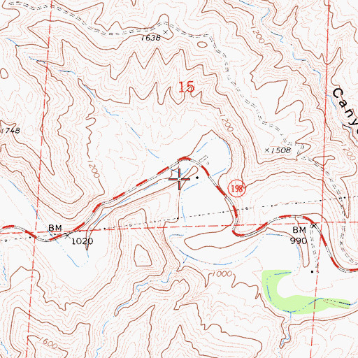 Topographic Map of Sanderson Ranch, CA