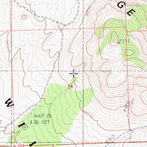 Topographic Map of Doyle State Wildlife Area, CA