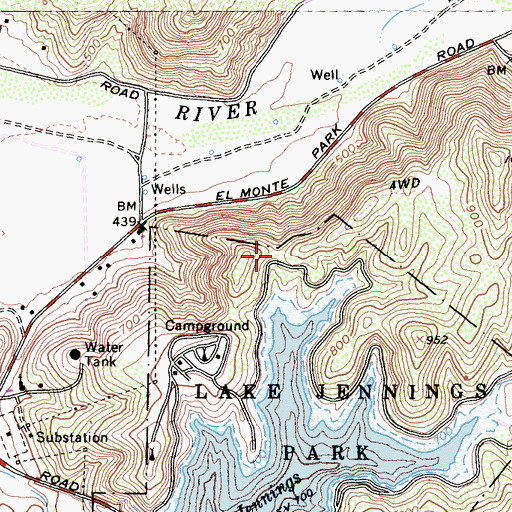 Topographic Map of Monte Tunnel (historical), CA