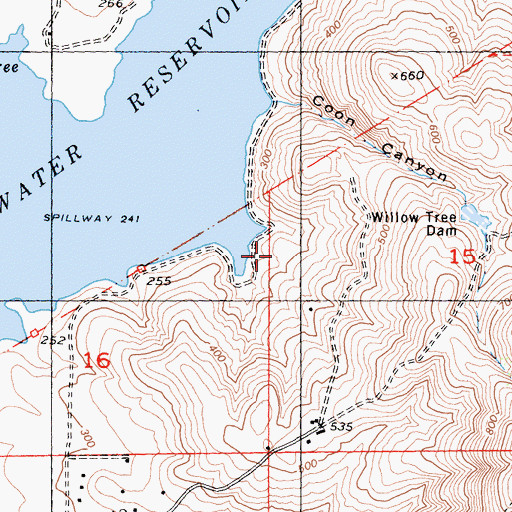 Topographic Map of Williams Ranch (historical), CA