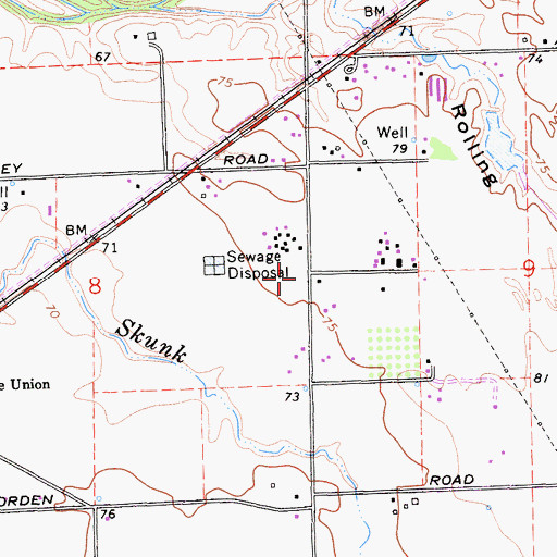 Topographic Map of Alabama School (historical), CA