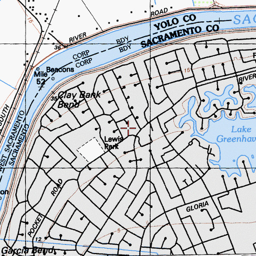 Topographic Map of Lisbon School (historical), CA