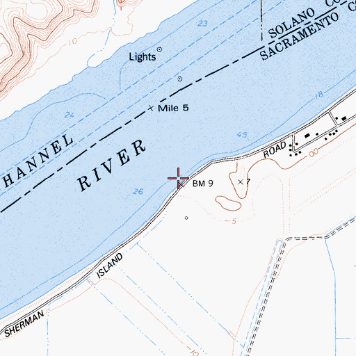 Topographic Map of Perley Landing, CA