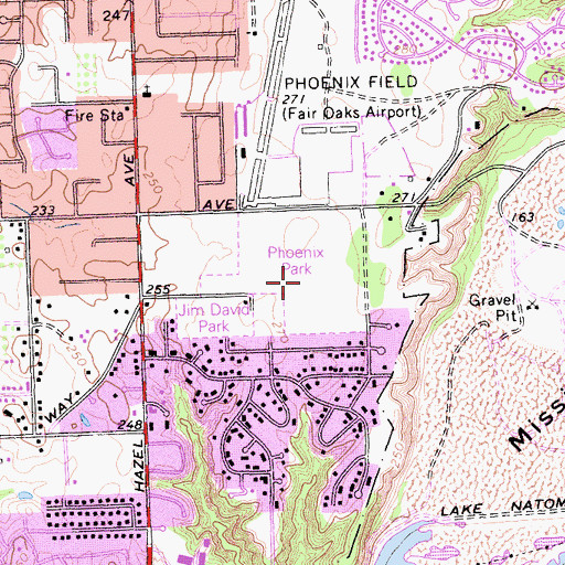 Topographic Map of Phoenix Park, CA