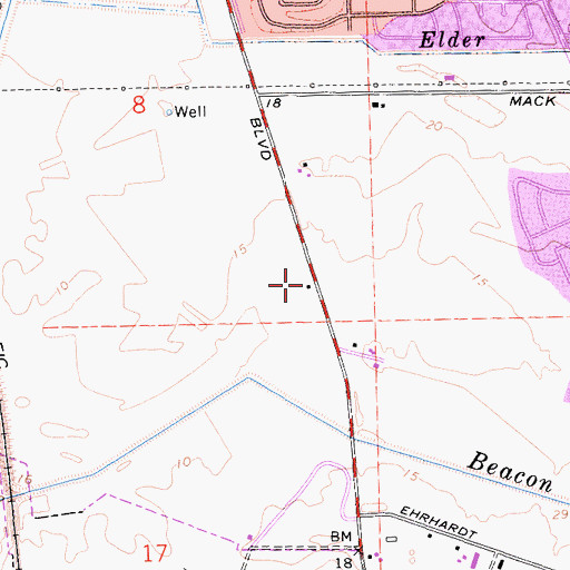 Topographic Map of Prairie School (historical), CA