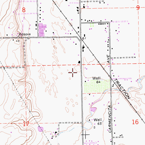 Topographic Map of Reese School (historical), CA