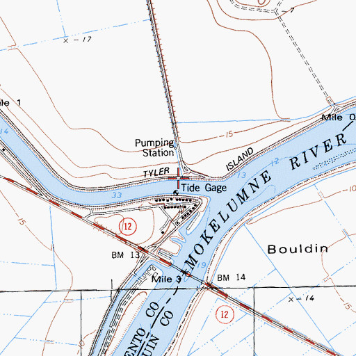 Topographic Map of Vormans Landing, CA