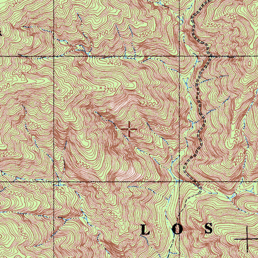 Topographic Map of Calizona Mine, CA