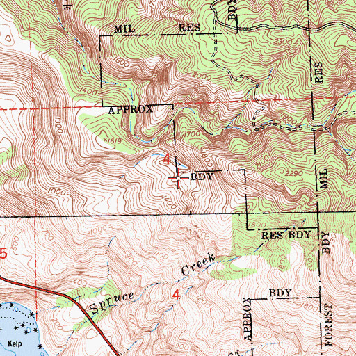 Topographic Map of Gorda Mine, CA