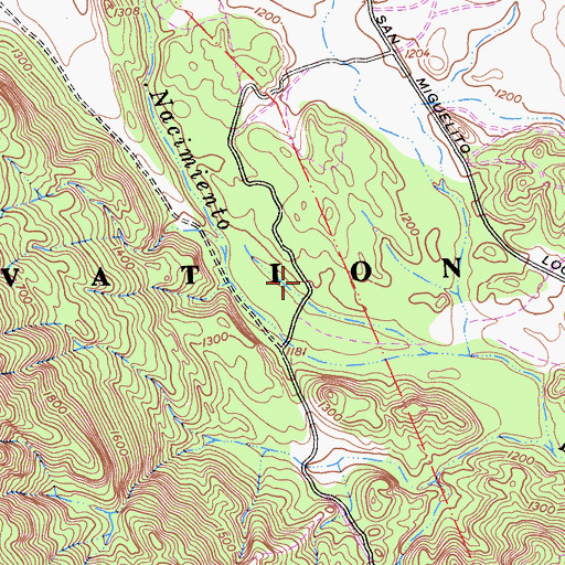 Topographic Map of King Camp (historical), CA
