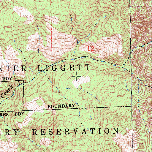 Topographic Map of Old Cruikshank Ranch (historical), CA