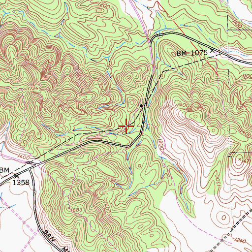Topographic Map of Squirrel Spring, CA