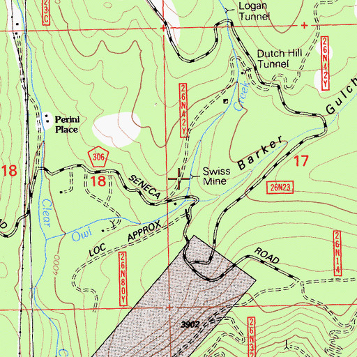 Topographic Map of Swiss Mine, CA