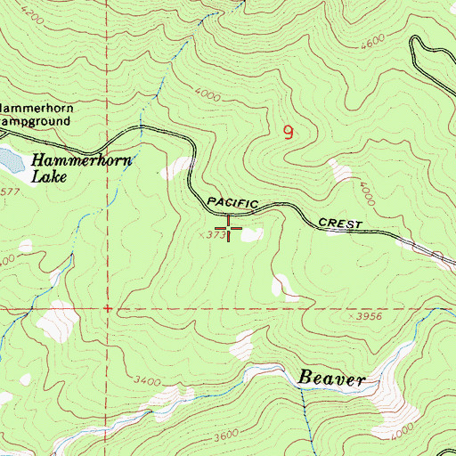 Topographic Map of Henderson Cabin (historical), CA