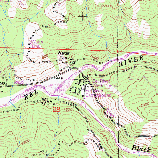 Topographic Map of Sherburns (historical), CA