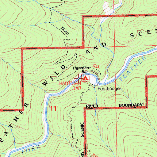 Topographic Map of Dan Beebe Campground, CA