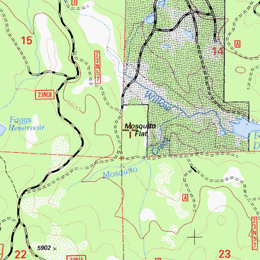 Topographic Map of Mosquito Flat, CA