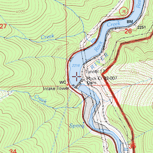 Topographic Map of Tunnel 17, CA